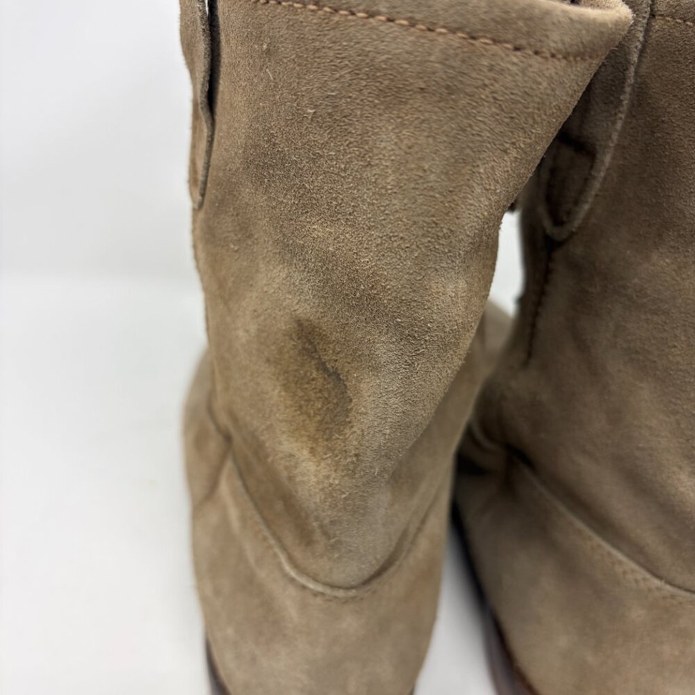 Isabel Marant women's low boots suede taupe 41 western pull on ankle - Picture 5 of 9